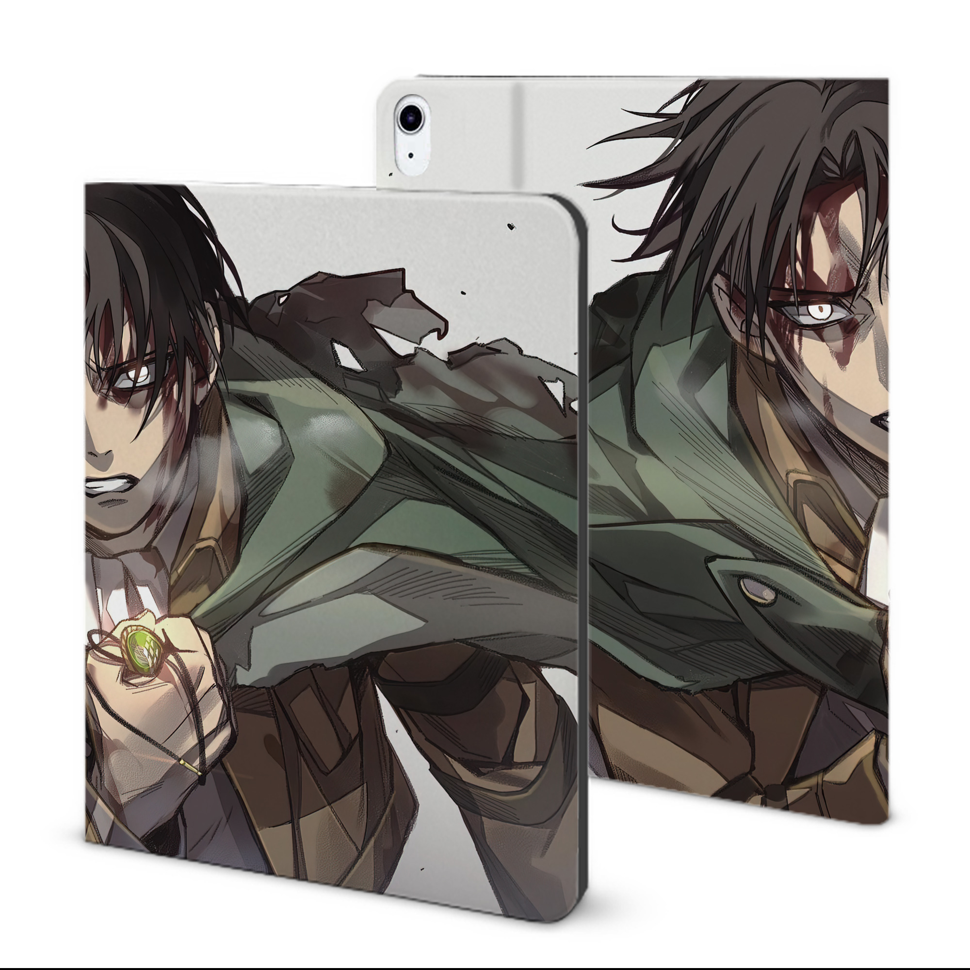（画像用） 進撃の巨人 Attack on Titan IPad ケース ブック型 PUレザー TPU 耐衝撃 軽量 薄型 ペン収納なし 全面保護 IPad 各モデル対応